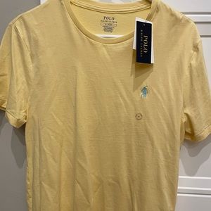 Polo short sleeved shirt; brand new with tags; yellow color; size Medium